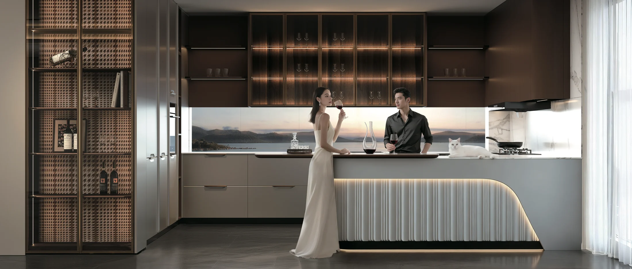 GoldenHome bespoke kitchen and living space
